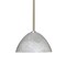 Besa Lighting Tessa Stem Pendant, Marble, Satin Nickel Finish, 1x9W LED 1TT-420152-LED-SN - alternate 1